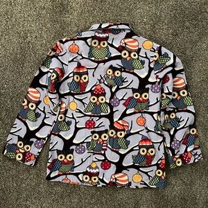 Nick & Nora Purple Owl Pattern Pajama Set